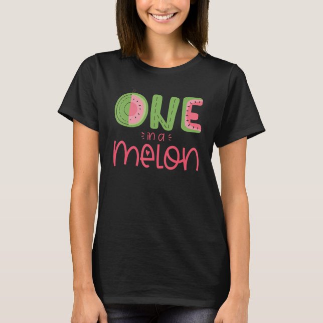 T-shirt Un Dans Un Melon Cute Watermelon Fruit Premier Bir (Devant)
