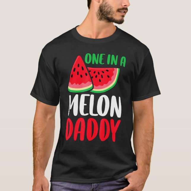 T-shirt Un Dans Un Melon Daddy Watermelon Famille (Devant)