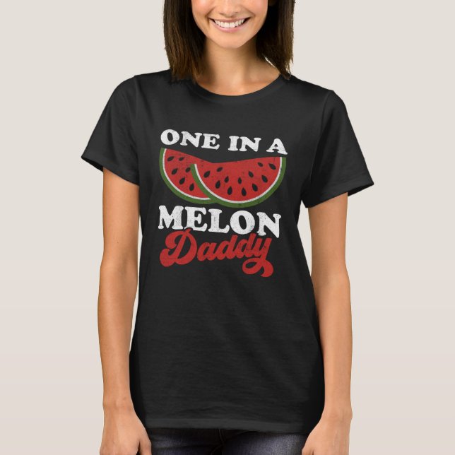 T-shirt Un Dans Un Melon Daddy Watermelon Papa Summer Retr (Devant)