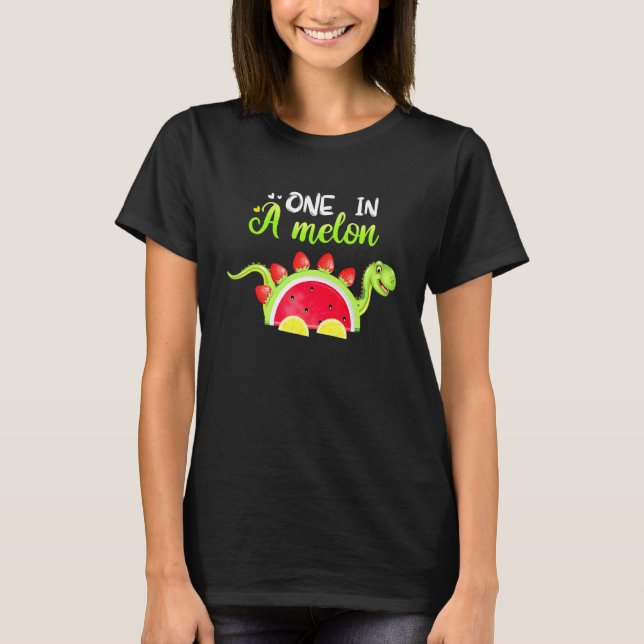T-shirt Un Dans Un Melon Dinosaure Fruit Watermelon Orange (Devant)