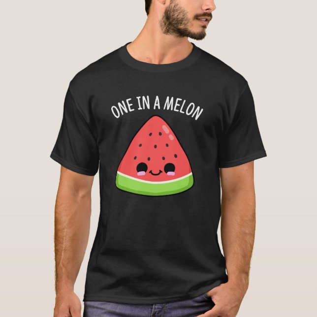 T-shirt Un Dans Un Melon Funny Watermelon Pun Dark BG (Devant)