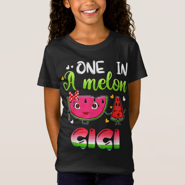 T-Shirt Un Dans Un Melon Gigi Funny Watermelon (Devant)
