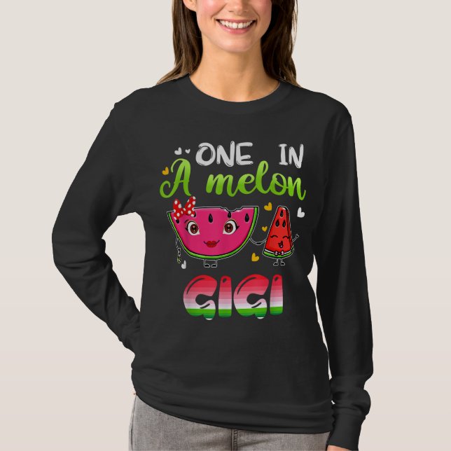 T-shirt Un Dans Un Melon Gigi Funny Watermelon (Devant)