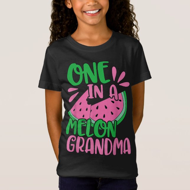 T-Shirt Un Dans Un Melon Grand-Mère Pink Watermelon (Devant)