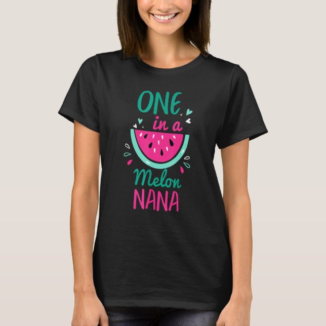 T-shirt Un Dans Un Melon Nana Watermelon Famille Correspon (Devant)