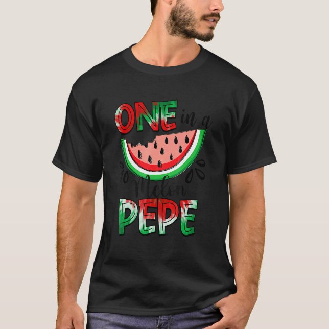 T-shirt Un Dans Un Melon Pepe Watermelon Correspondant Sum (Devant)