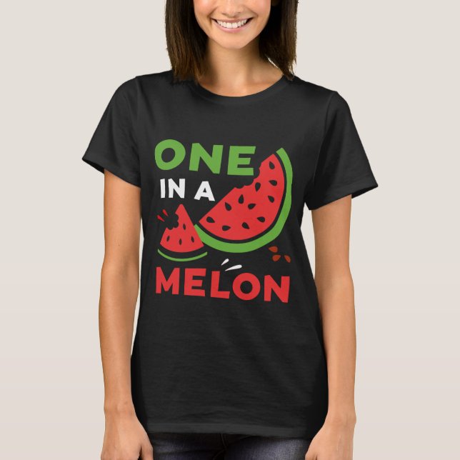 T-shirt Un Dans Un Melon Watermelon Un Été Plaisant (Devant)