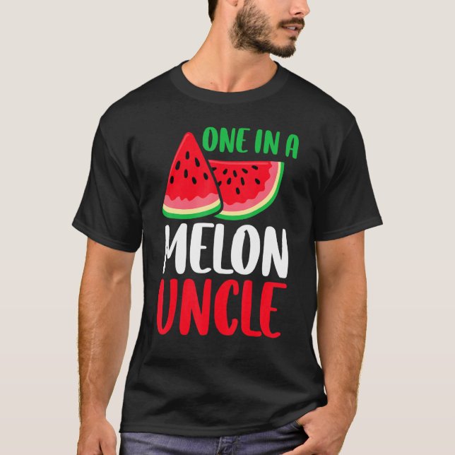 T-shirt Un dans un oncle melon famille de pastèque (Devant)