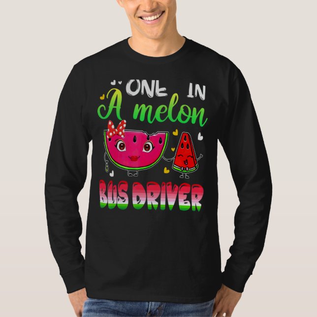 T-shirt Un Dans Un Pilote De Bus Melon Watermelon (Devant)