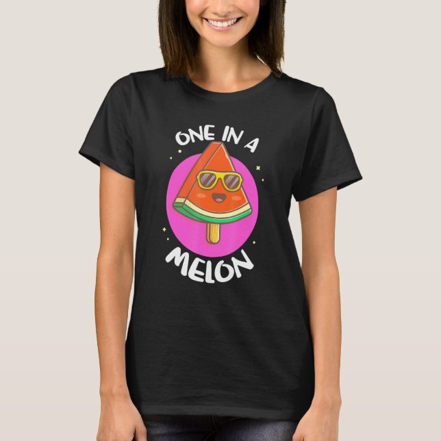 T-shirt Un Dans Une Mère Melon Cute Watermelon Corresponda (Devant)