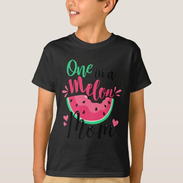 T-shirt Un Dans Une Mère Melon Été Fête d'Anniversaire Cor (Devant)