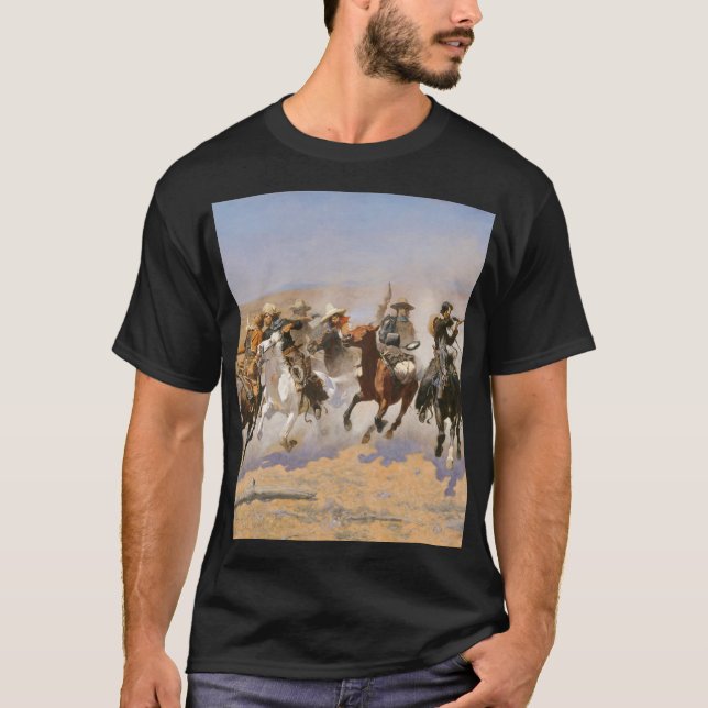 T-shirt Un Dash Pour Le Bois Par Frederick Remington (Devant)