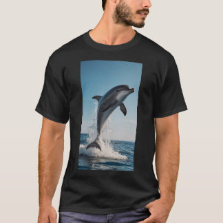 T-shirt Un dauphin ludique sautant de l'eau