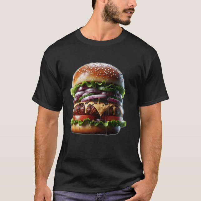 T-shirt Un délicieux burger (Devant)