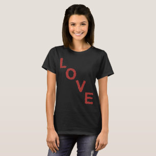 T-shirt Un design cordial LOVE de coeurs rouges pour vous