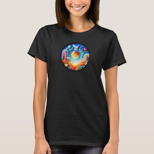 T-shirt Un design moderne sur le thème de la nature abstra (Devant)