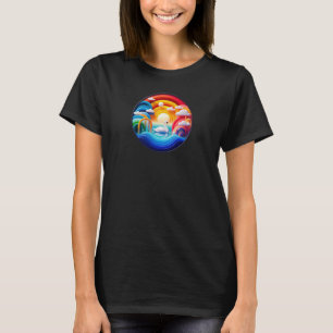 T-shirt Un design moderne sur le thème de la nature abstra