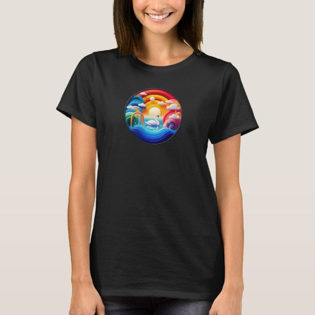 T-shirt Un design moderne sur le thème de la nature abstra (Devant)