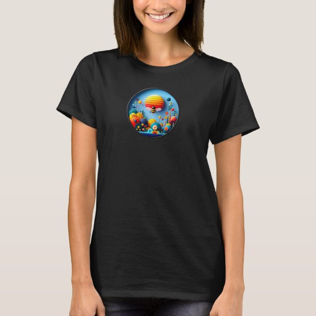 T-shirt Un design moderne sur le thème de la nature abstra (Devant)