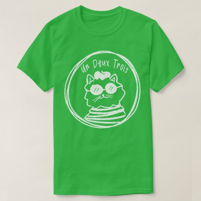 T-shirt Un Deux Trois Cat (Design devant)