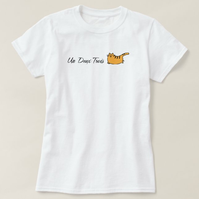 T-shirt Un Deux Trois Cat (Design devant)