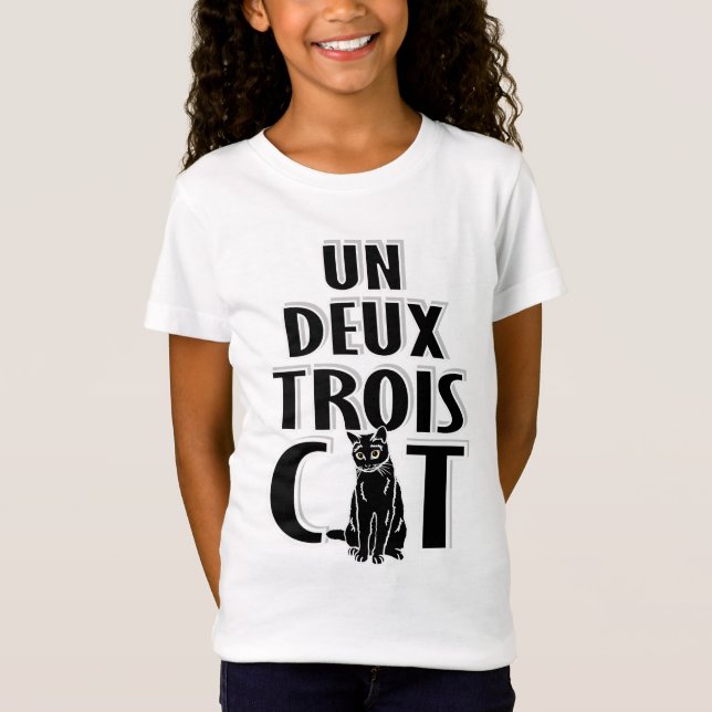 T-Shirt Un Deux Trois Cat French Cats (Devant)