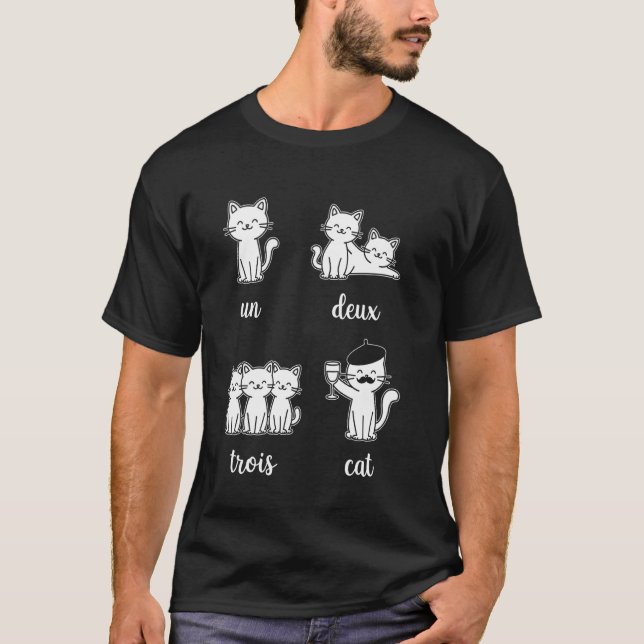 T-shirt Un Deux Trois Chat (Devant)