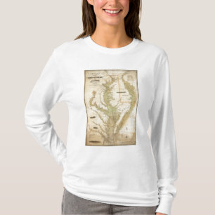 T-shirt Un diagramme du chesapeake et des baies de