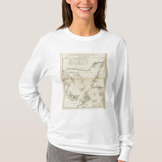 T-shirt Un diagramme du Golfe de St Lawrence (Devant)