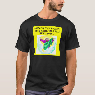 T-shirt un dieu a créé le parachutisme