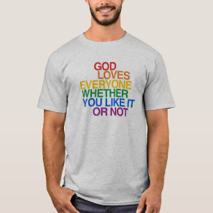 T-SHIRT UN DIEU AIME CHACUN -