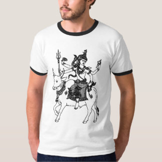 T-SHIRT UN DIEU ASIATIQUE D'ART SUR LE BUFFLE D'EAU