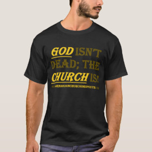 T-shirt Un DIEU N'EST PAS MORT en jaune/sépia de mandarin