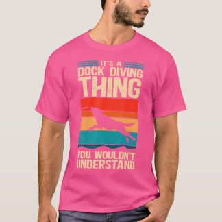 T-shirt Un Dock Plongée Chose Chien Jumping Dock Plongée