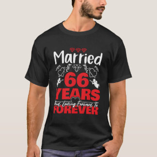 T-shirt Un Don De Femme Mari Marié Il Y A 66 Ans Mariage E