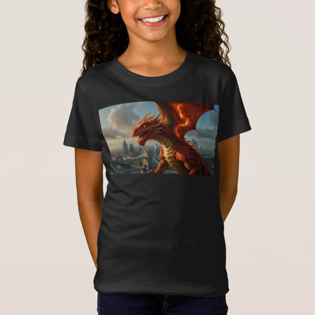 T-Shirt Un dragon gallois rouge terrorisait Londres (Devant)