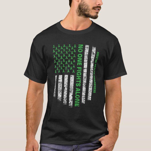 T-shirt Un drapeau américain, seule prise de conscience de (Devant)