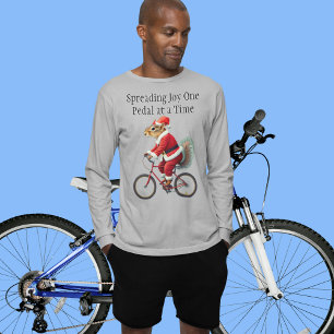 T-shirt Un écureuil à vélo cadeau de Noël pour cycliste