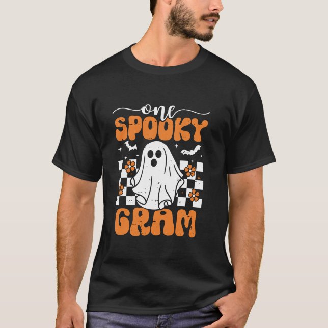 T-shirt Un Éffrayant Costumes d'Halloween de la famille ju (Devant)