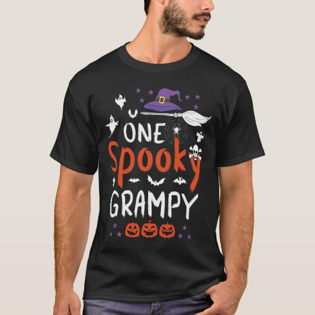 T-shirt Un Éffrayant Grampy Funny Grampy Halloween Wits (Devant)