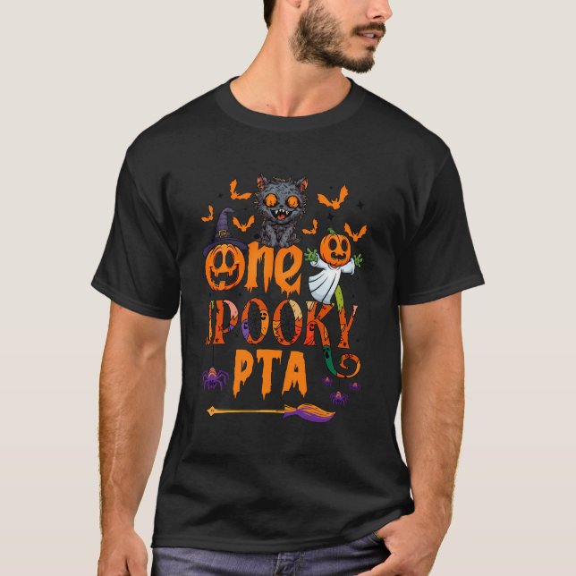 T-shirt Un Éffrayant Pta Funny Halloween Éffrayant Pta Bla (Devant)