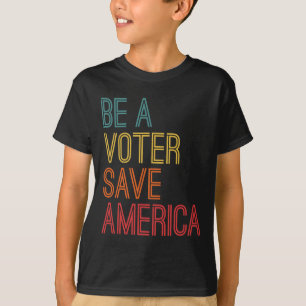 T-shirt Un électeur Sauvez l'Amérique Voter Retro Vintage