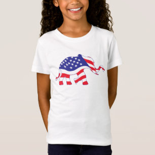 T-Shirt Un éléphant confectionné dans le drapeau américain