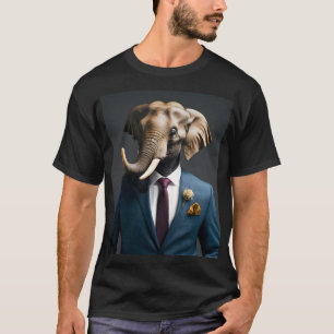 T-shirt Un éléphant drôle en costume