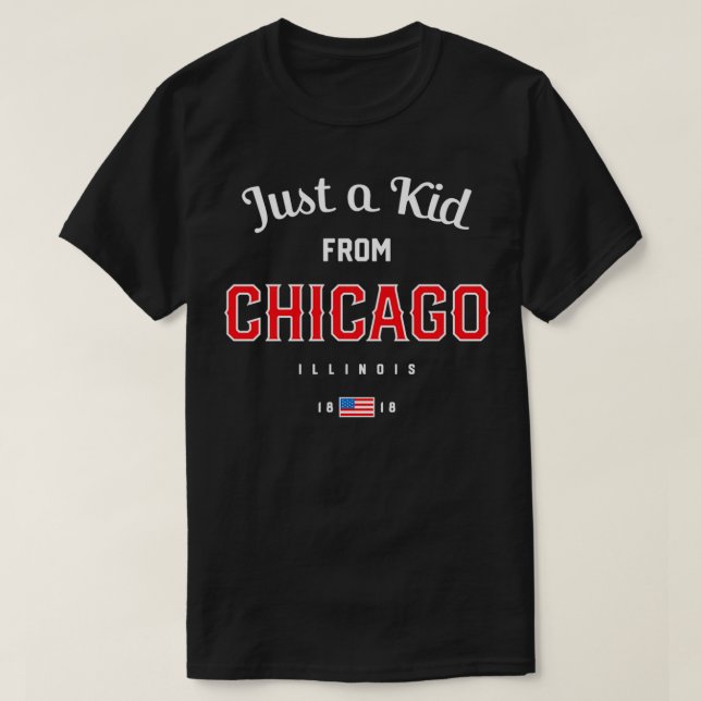 T-shirt Un enfant de CHICAGO, Illinois State IL ChiTown (Design devant)