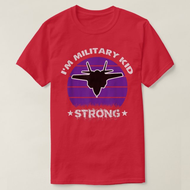 T-shirt Un Enfant Militaire Fort Pourpre  (Design devant)