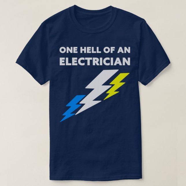 T-shirt Un Enfer D'Un Électricien (Design devant)