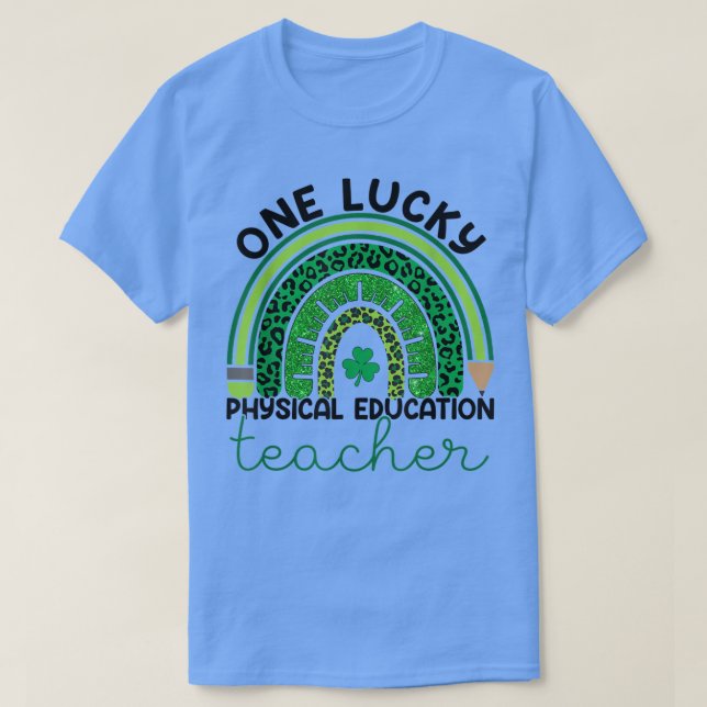 T-shirt Un enseignant de Lucky PE Saint Patrick's Day Leop (Design devant)