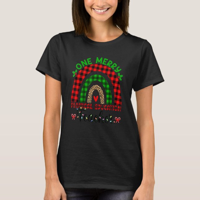 T-shirt Un enseignant d'éducation physique joyeuse Rainb (Devant)
