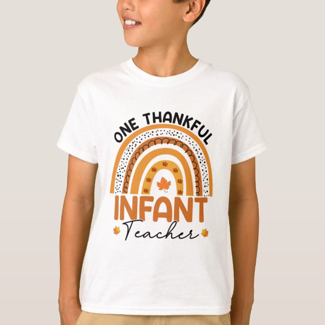 T-shirt Un enseignant d'enfants en bas âge reconnaissant,  (Devant)